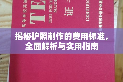 巴东揭秘护照制作的费用标准，全面解析与实用指南