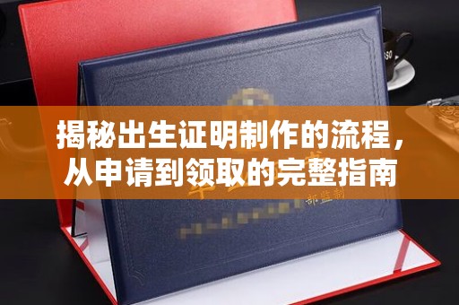 巴东揭秘出生证明制作的流程，从申请到领取的完整指南