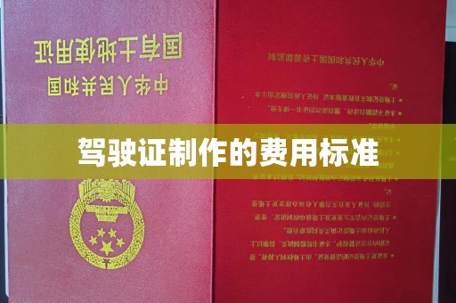 巴东驾驶证制作的费用标准