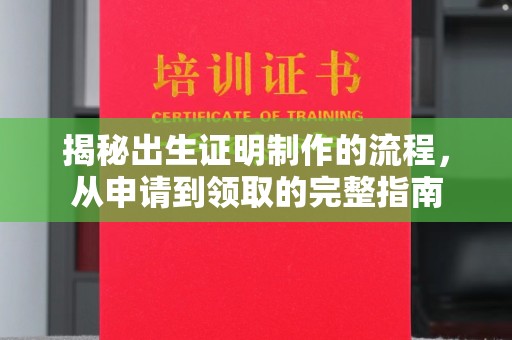 巴东揭秘出生证明制作的流程，从申请到领取的完整指南