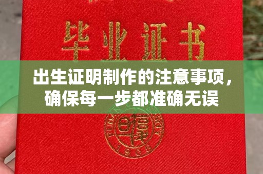 巴东出生证明制作的注意事项，确保每一步都准确无误