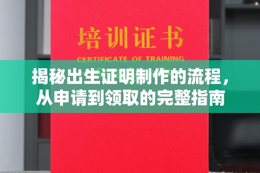 巴东揭秘出生证明制作的流程，从申请到领取的完整指南