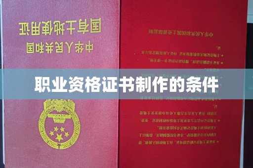 巴东职业资格证书制作的条件